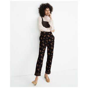 Madewell Corduroy Cross-Back Overalls in Forest Floral Mix